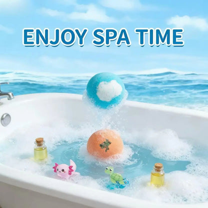 12 Pack Kid Bath Bombs with Surprise Toy, Natural Bubble Spa Gift Set