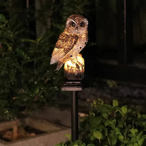 🔥Hot Sale🔥Garden Solar Lights Outdoor Decorative Resin Owl Solar LED Lights with Stake for Garden Lawn Pathway Yard Decortions