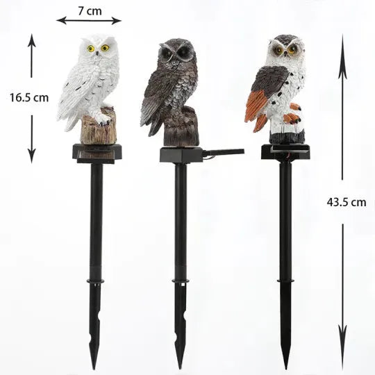 🔥Hot Sale🔥Garden Solar Lights Outdoor Decorative Resin Owl Solar LED Lights with Stake for Garden Lawn Pathway Yard Decortions