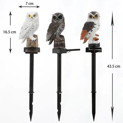 🔥Hot Sale🔥Garden Solar Lights Outdoor Decorative Resin Owl Solar LED Lights with Stake for Garden Lawn Pathway Yard Decortions