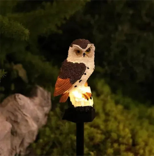 🔥Hot Sale🔥Garden Solar Lights Outdoor Decorative Resin Owl Solar LED Lights with Stake for Garden Lawn Pathway Yard Decortions