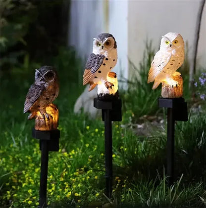 🔥Hot Sale🔥Garden Solar Lights Outdoor Decorative Resin Owl Solar LED Lights with Stake for Garden Lawn Pathway Yard Decortions
