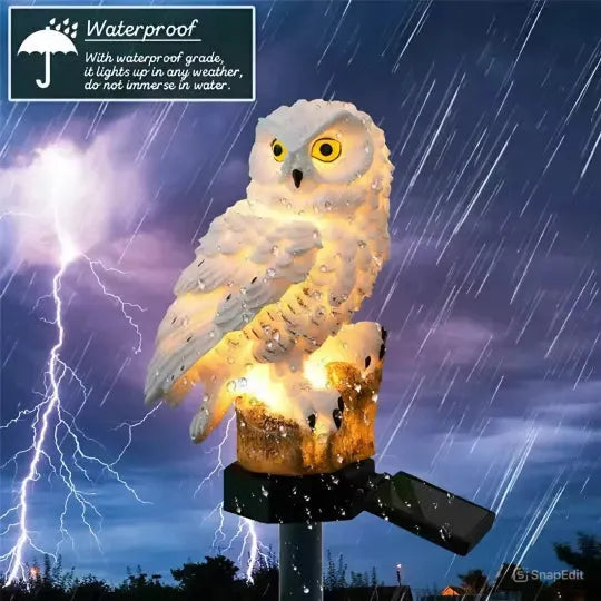 🔥Hot Sale🔥Garden Solar Lights Outdoor Decorative Resin Owl Solar LED Lights with Stake for Garden Lawn Pathway Yard Decortions