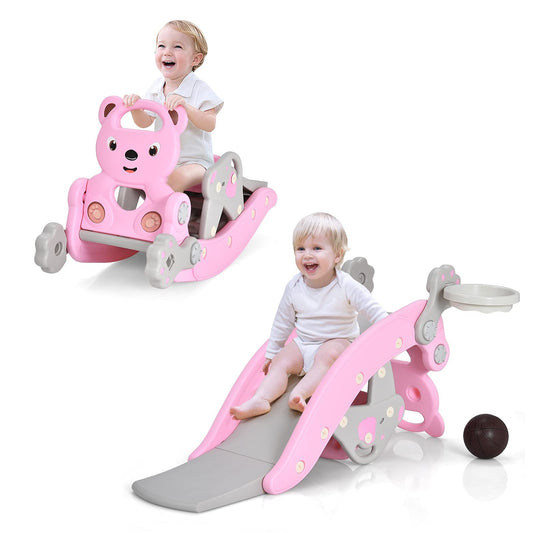 PlayNest™ 5-in-1 Toddler Slide & Rocking Toy – Indoor & Outdoor Fun for Ages 1-5